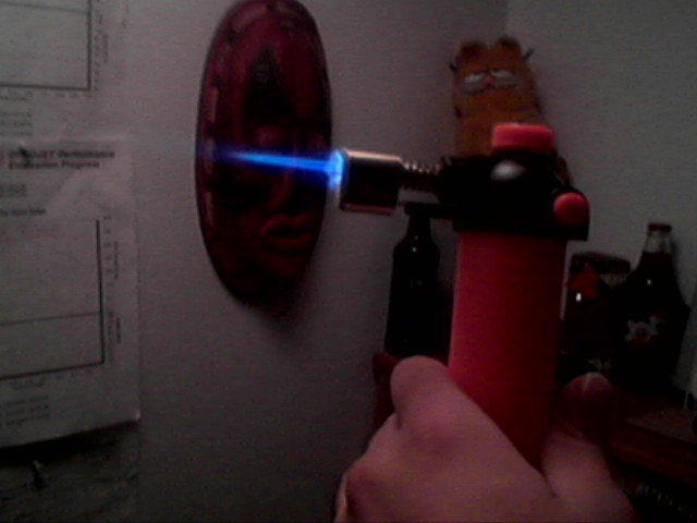 My torch.. Note: DO NOT Drag across finger... <_<