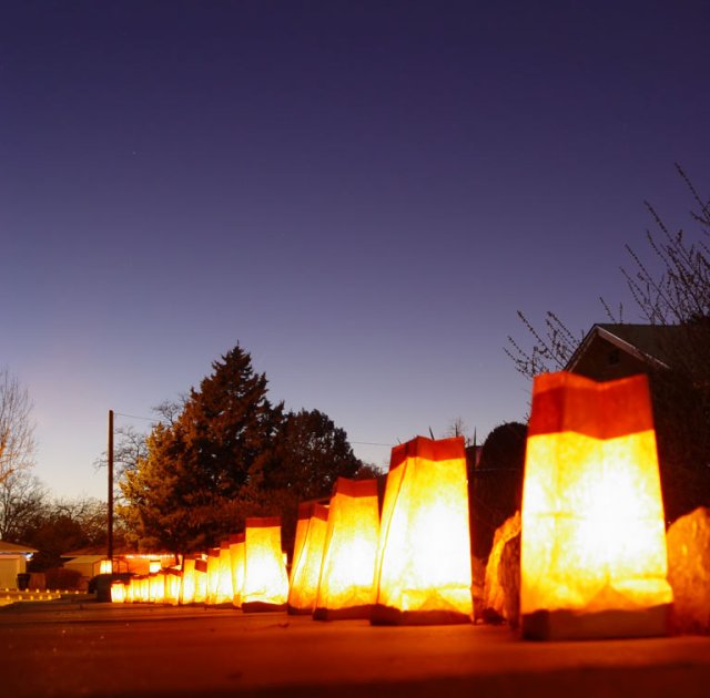 Luminarias on Christmas