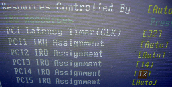 Forcing PCI Slots 4&amp;5 to use a particular IRQ.