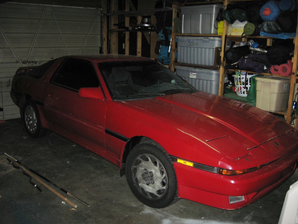 Rose parked in the garage.