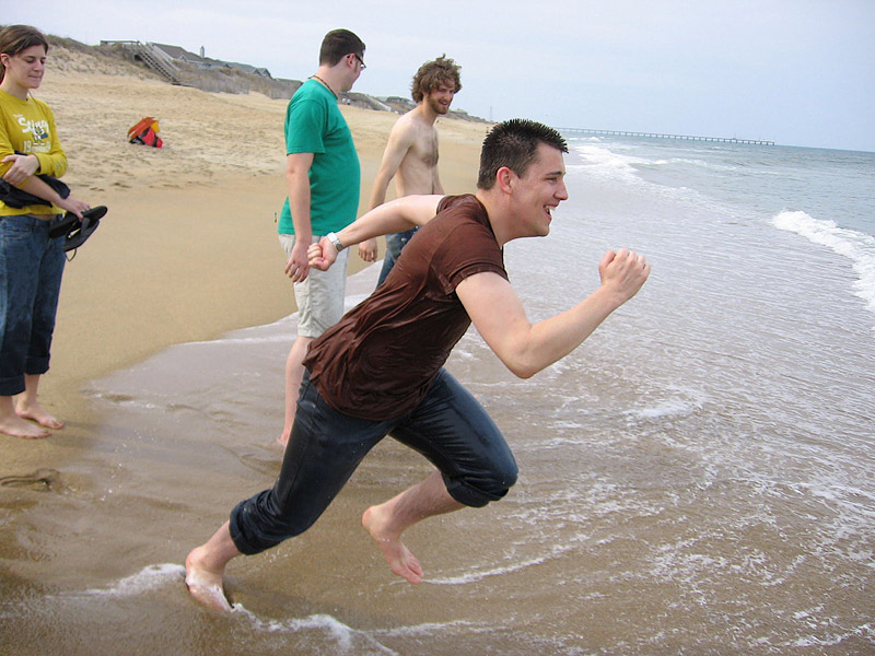 Ron found the ocean for the first time...again