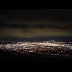 Albuquerque Skyline from the "High Finance" restaurant atop the Sandia mountains.