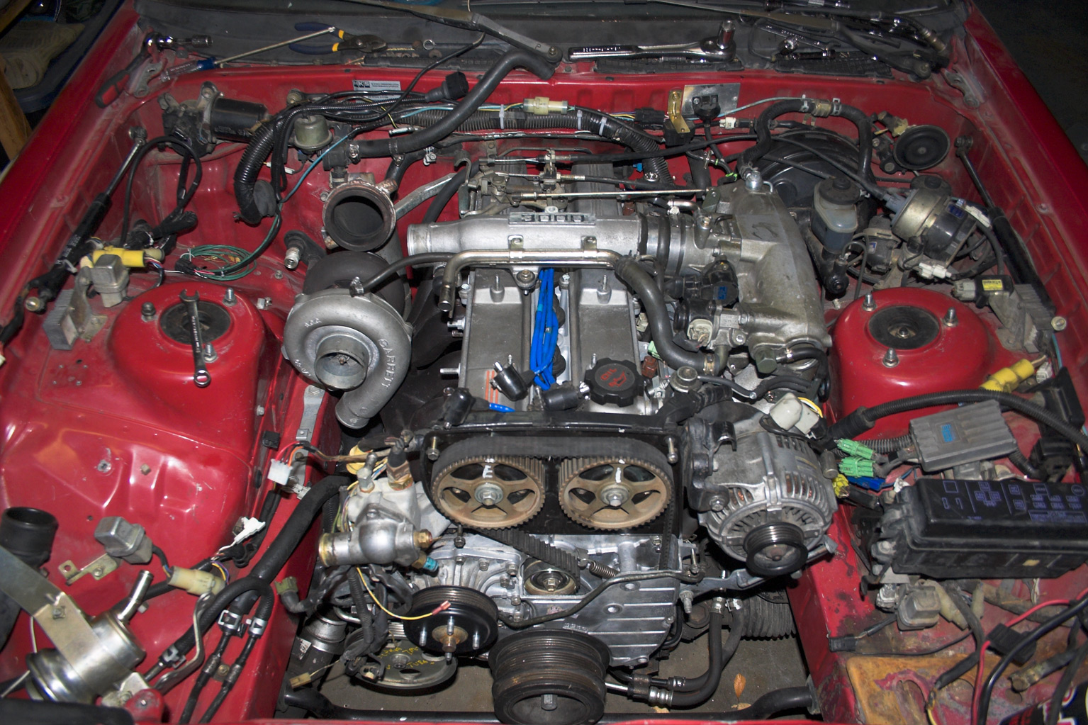 Overall shot of the engine bay.