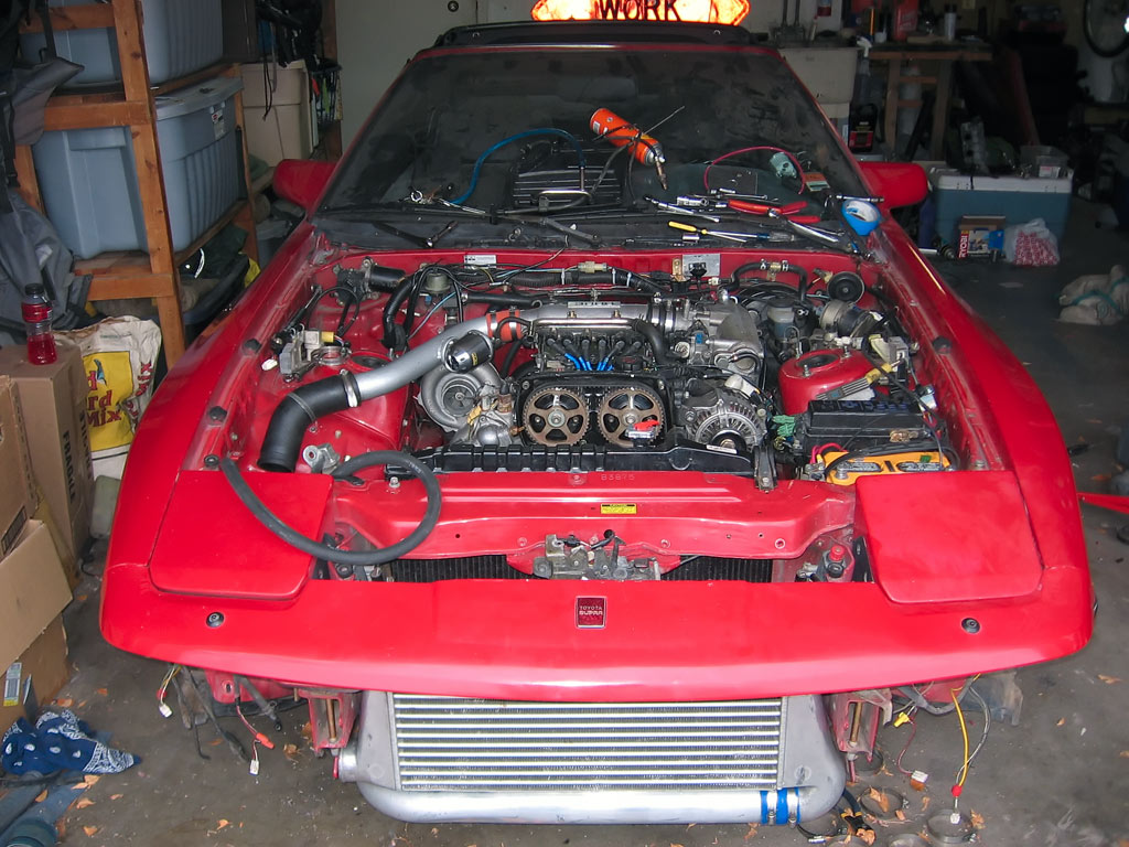 Finally got the Intercooler permanently mounted. Turbo test fitted, BOV test fitted, etc.