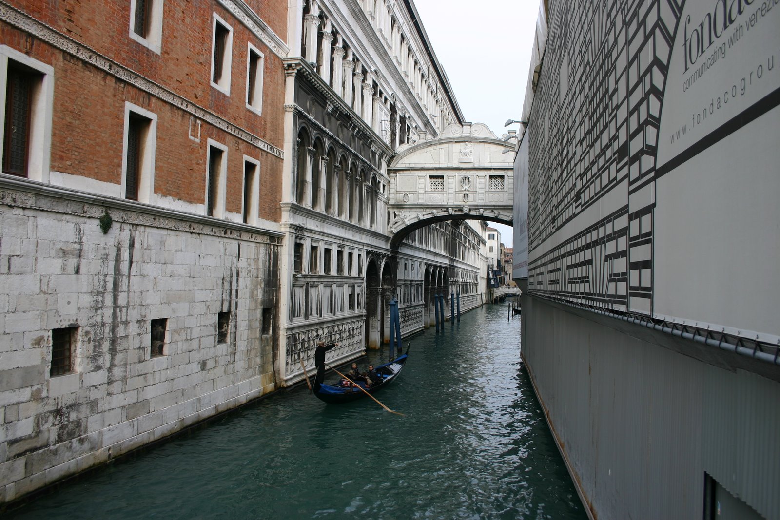 The bridge just before entry to St. Marks Square.