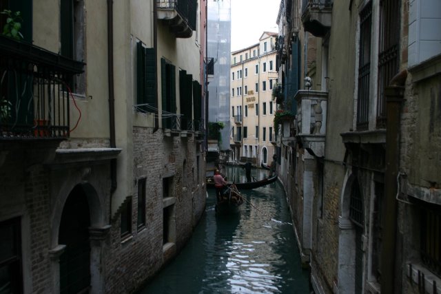 A waterway and a gondola.