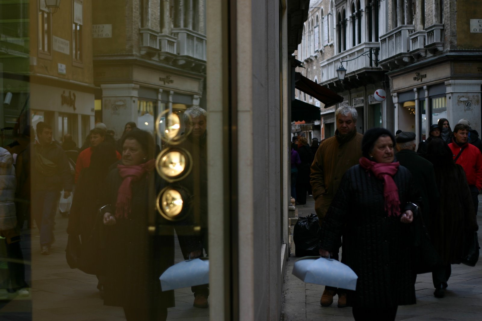 Reflections of an Italian woman.