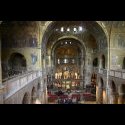 A view from upstairs facing the altar in the Bacilica.