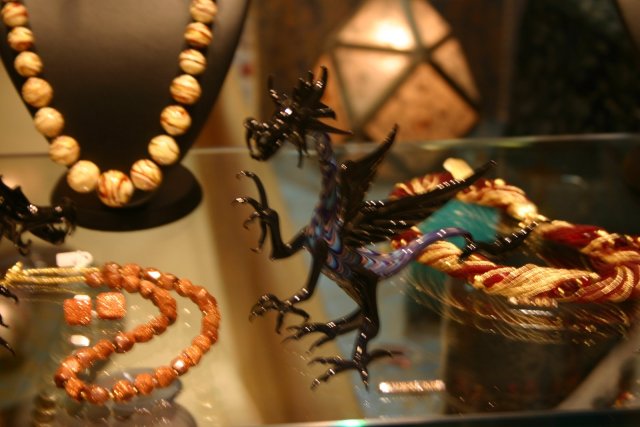 Morano glass dragon for Jen.  That guy was 190-something Euro I think.  Sorry for the blur.