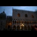 Dusk and lights shows from the windows.