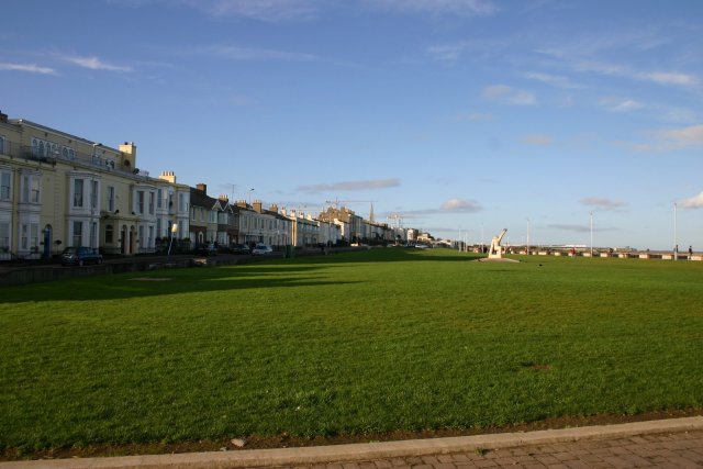 A sort of parkway, looking northwest-ish up Dun Laoghaire.