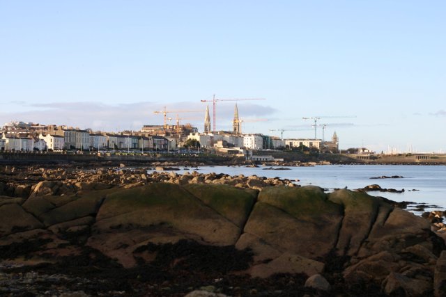 Looking back towards the apartment in Dun Laoghaire.