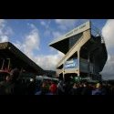 The east stand of the stadium.  This was the last game played in the stadium before a scheduled 2 years of work on it.