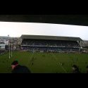 The view from our seats.  First half.  Leinster on right and Ulster on left.