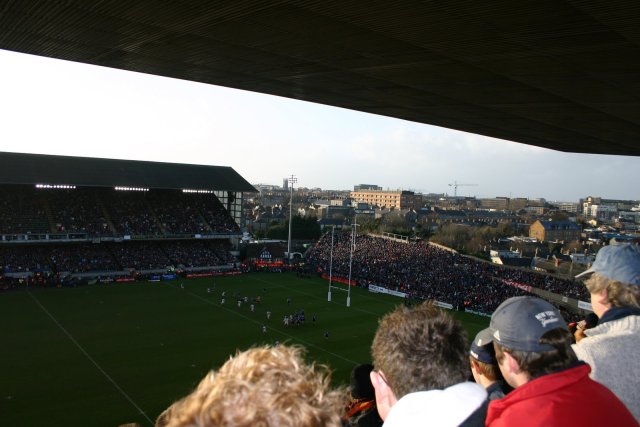 A view to the northwest-ish from the stands.  Sorry about the heads in the way.