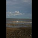 East out over the ocean on the beach at Bray.