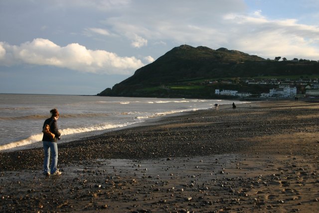 Leilani moving down the beach.