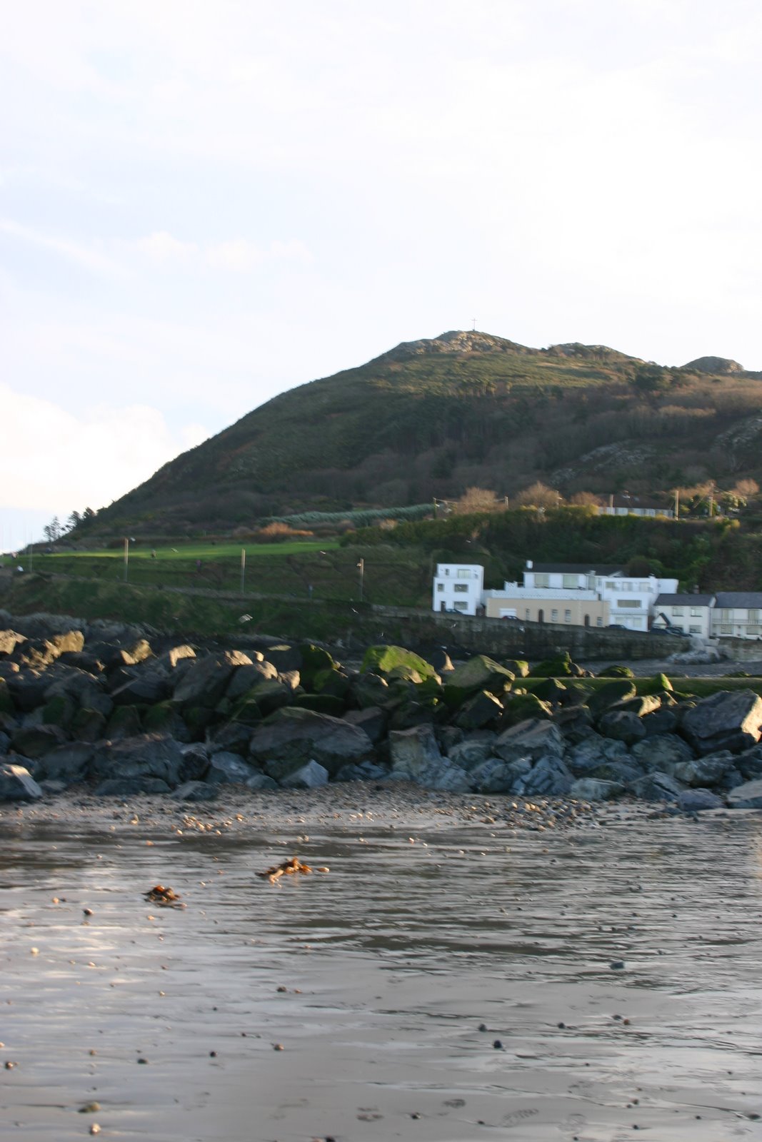 The mountain south of Bray.  There is a cross atop the mountain.