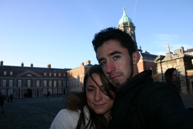 A self portrait in the courtyard of Dublin Castle.