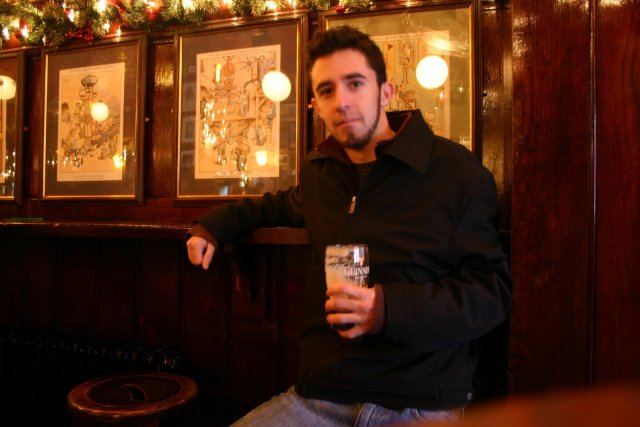 Me in Temple bar enjoying a pint of Guinness.