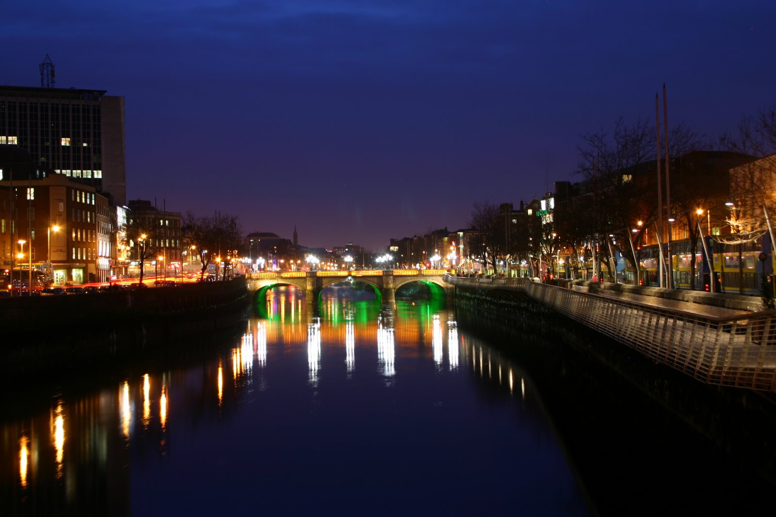 A gorgeous view of the Liffey River, South Dublin to the left.