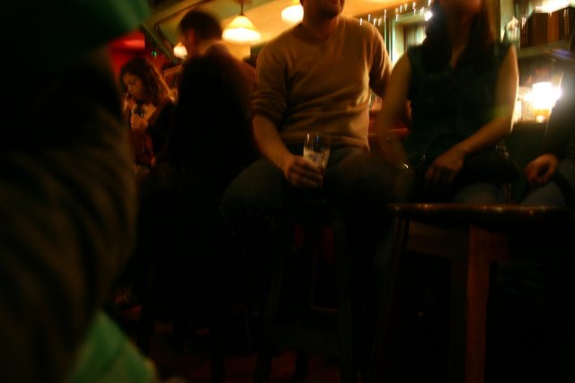 Candid shot in Duffet's (I think that was the name of the pub).