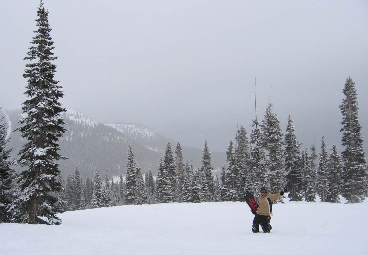 Danny IN the snow at Wolf Creek.