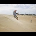 Deacon throwing himself down the sand dunes, pt 2.	