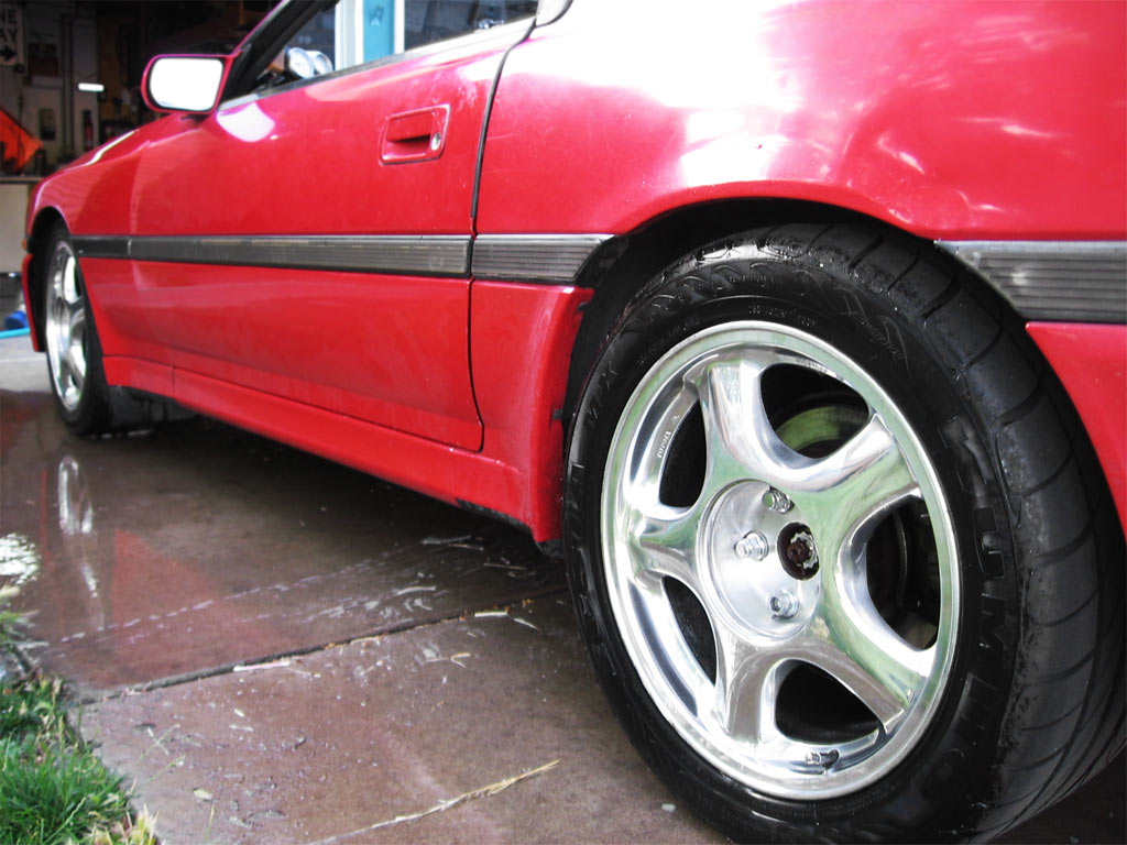 My shiny wide ass rear wheels...