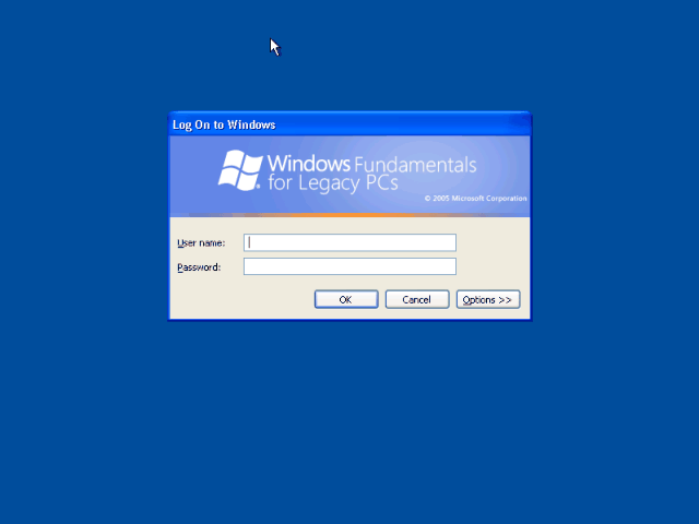 Haven't seen this before... Is there a Welcome screen like in XP? I don't know. Back to classics I guess.
