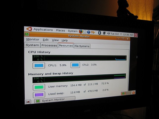 Ubuntu 7.10 System Monitor