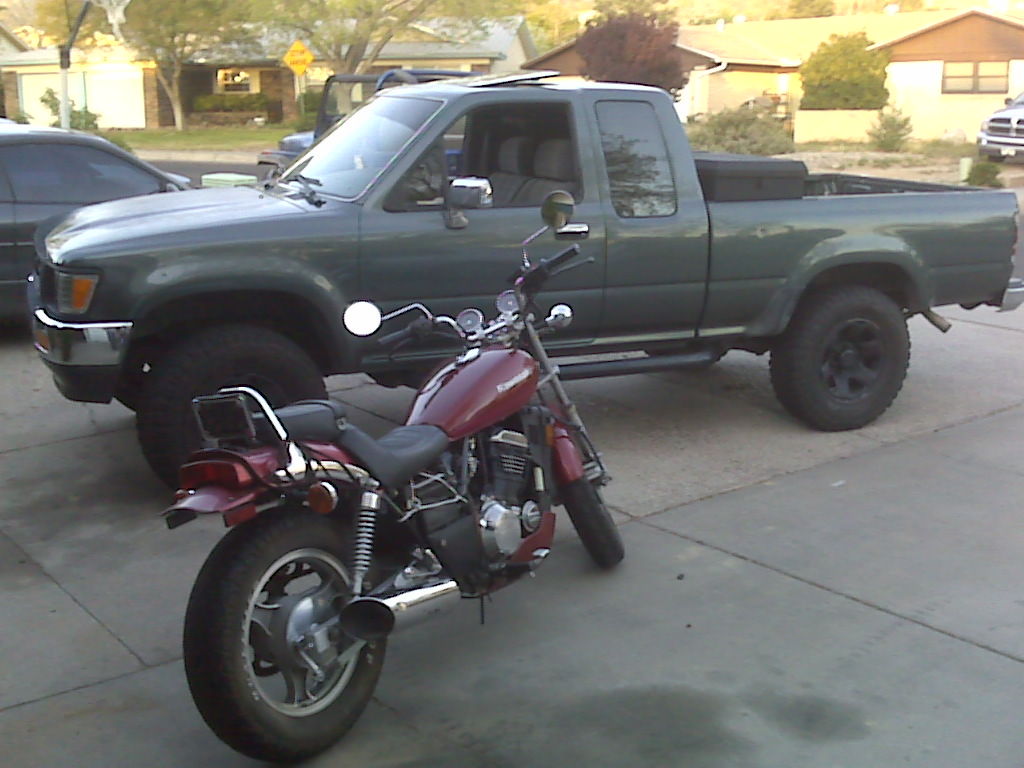 Bike and truck