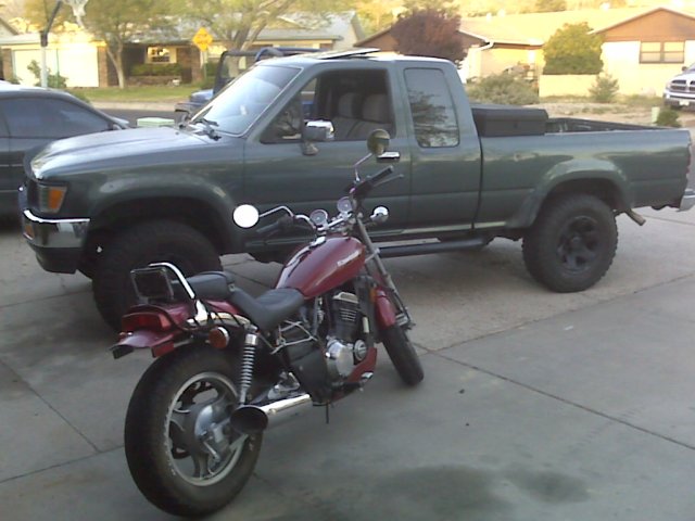 Bike and truck